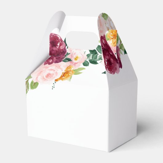 リトルカボチャフローラバーガンディ1歳のパーティー フェイバーボックス (裏面サイド)