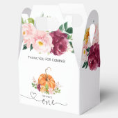 リトルカボチャフローラバーガンディ1歳のパーティー フェイバーボックス (オープン)