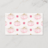 リトルカボチャフローラベビーガールおむつラッフルカード 名刺 (裏面)