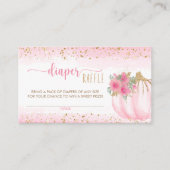 リトルカボチャフローラベビーガールおむつラッフルカード 名刺 (正面)