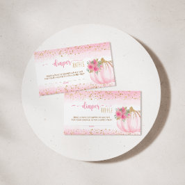 リトルカボチャフローラベビーガールおむつラッフルカード 名刺