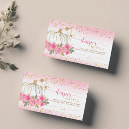 リトルカボチャフローラベビーガールおむつラッフルカード 名刺