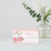 リトルカボチャフローラベビーガールおむつラッフルカード 名刺 (スタンド正面)