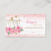 リトルカボチャフローラベビーガールおむつラッフルカード 名刺 (正面)