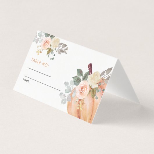 リトルカボチャフローラベビーシャワーテーブル番号 (正面)