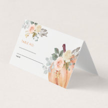 リトルカボチャフローラベビーシャワーテーブル番号