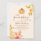 リトルカボチャフローラベビーシャワー招待状 招待状 (正面)
