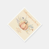 リトルカボチャフローラベビーシャワー紙プレート スタンダードカクテルナプキン (角)