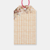 リトルカボチャフローラボウ秋ベビーシャワーブックス ギフトタグ (裏面)