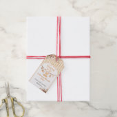 リトルカボチャフローラボウ秋ベビーシャワーブックス ギフトタグ (より糸付き)