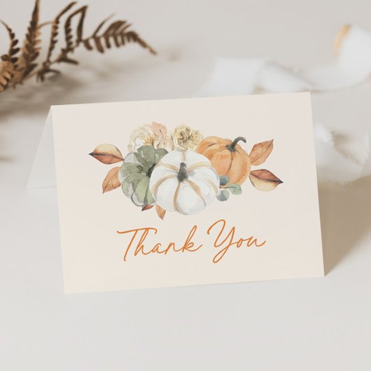 リトルカボチャフローラボホエレガントベビーシャワー サンキューカード