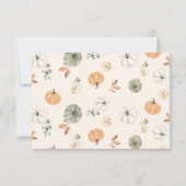 リトルカボチャフローラボホエレガントベビーシャワー サンキューカード (裏面)