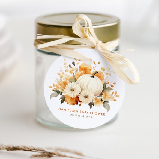 リトルカボチャフローラボホボタニカルベイビーシャワー フェイバータグ