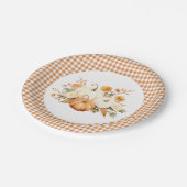 リトルカボチャフローラボホボタニカルベイビーシャワー ペーパープレート (アングル)