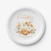 リトルカボチャフローラボホボタニカルベイビーシャワー ペーパープレート (正面)