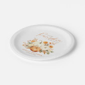 リトルカボチャフローラボホボタニカルベイビーシャワー ペーパープレート (アングル)