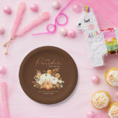 リトルカボチャフローラボホボタニカルベイビーシャワー ペーパープレート (パーティー)