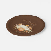 リトルカボチャフローラボホボタニカルベイビーシャワー ペーパープレート (アングル)