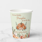 リトルカボチャフローラ水カラーベビーシャワー紙 紙コップ (裏面)