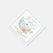 リトルカボチャフローラ水彩男の赤ちゃんシャワー スタンダードカクテルナプキン (角)