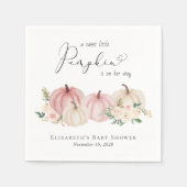 リトルカボチャフローラ水色ベビーガールシャワー スタンダードカクテルナプキン (正面)