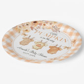 リトルカボチャフローラ秋ベビーシャワー紙プレート ペーパープレート (アングル)