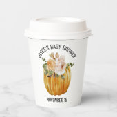 リトルカボチャフローラ秋ベビーシャワー 紙コップ (正面)