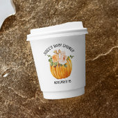 リトルカボチャフローラ秋ベビーシャワー 紙コップ