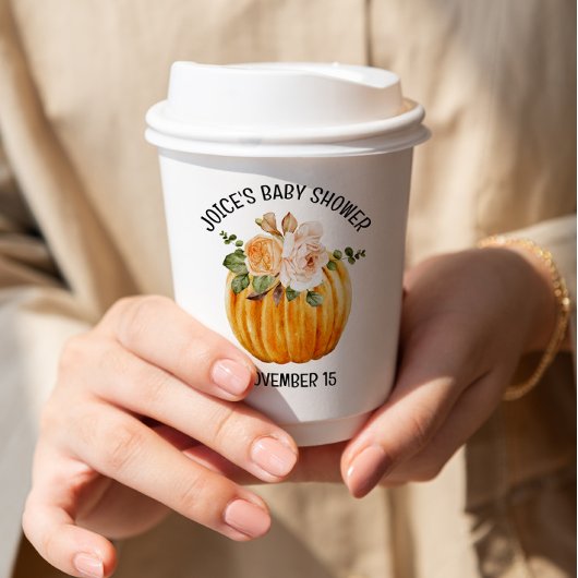リトルカボチャフローラ秋ベビーシャワー 紙コップ