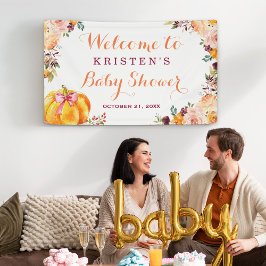 リトルカボチャフローラ秋秋ベビーシャワー 横断幕