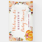 リトルカボチャフローラ秋秋ベビーシャワー 横断幕 (縦)