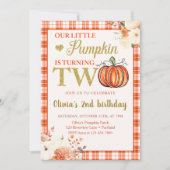 リトルカボチャフローラ秋2nd誕生日パーティー 招待状 (正面)