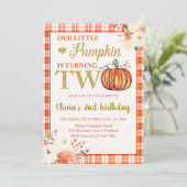 リトルカボチャフローラ秋2nd誕生日パーティー 招待状 (スタンド正面)