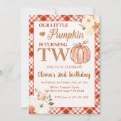 リトルカボチャフローラ秋2nd誕生日パーティー 招待状 (正面)