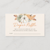 リトルカボチャフローラ赤ちゃんシャワーおむつラッフル エンクロージャーカード (正面)