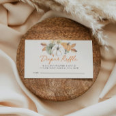 リトルカボチャフローラ赤ちゃんシャワーおむつラッフル エンクロージャーカード