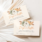 リトルカボチャフローラ赤ちゃんシャワーおむつラッフル エンクロージャーカード