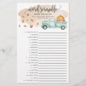 リトルカボチャベビー単語スクランブル紙ゲームカード チラシ (正面)