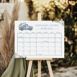 リトルカボチャベビー期日カレンダーゲームサイン ポスター