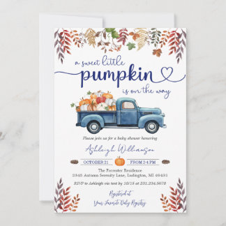 リトルカボチャボーイ赤ちゃんシャワー招待状 招待状