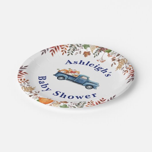 リトルカボチャボーイ赤ちゃんシャワー紙プレート ペーパープレート (アングル)