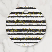 リトルカボチャモダンオレンジブラックメッセージカード フェイバータグ (裏面)