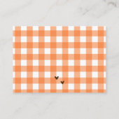 リトルカボチャヴィンテージ赤ちゃんシャワー数を推測 エンクロージャーカード (裏面)