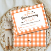 リトルカボチャヴィンテージ赤ちゃんシャワー数を推測 エンクロージャーカード