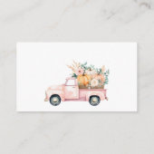 リトルカボチャートラックおむつラッフルベビーシャワー エンクロージャーカード (裏面)