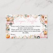 リトルカボチャートラックおむつラッフルベビーシャワー エンクロージャーカード (正面)