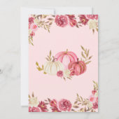 リトルカボチャートラック秋ベビーガールシャワー 招待状 (裏面)