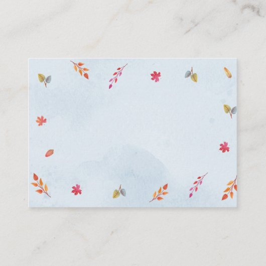 リトルカボチャートラック赤ちゃんシャワーおむつラッフル エンクロージャーカード (裏面)