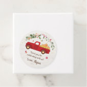 リトルカボチャートラック赤ちゃんシャワーメッセージカード フェイバータグ (インサイチュ)