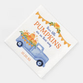 リトルカボチャ三つ子ベビーシャワーナプキン (コーナー)